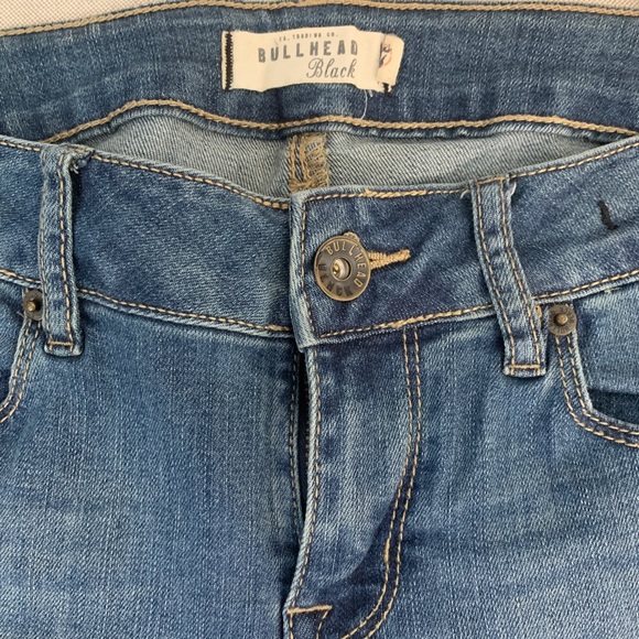 Bullhead Black Skinny Blue Jeans Size 7 - Picture 3 of 5